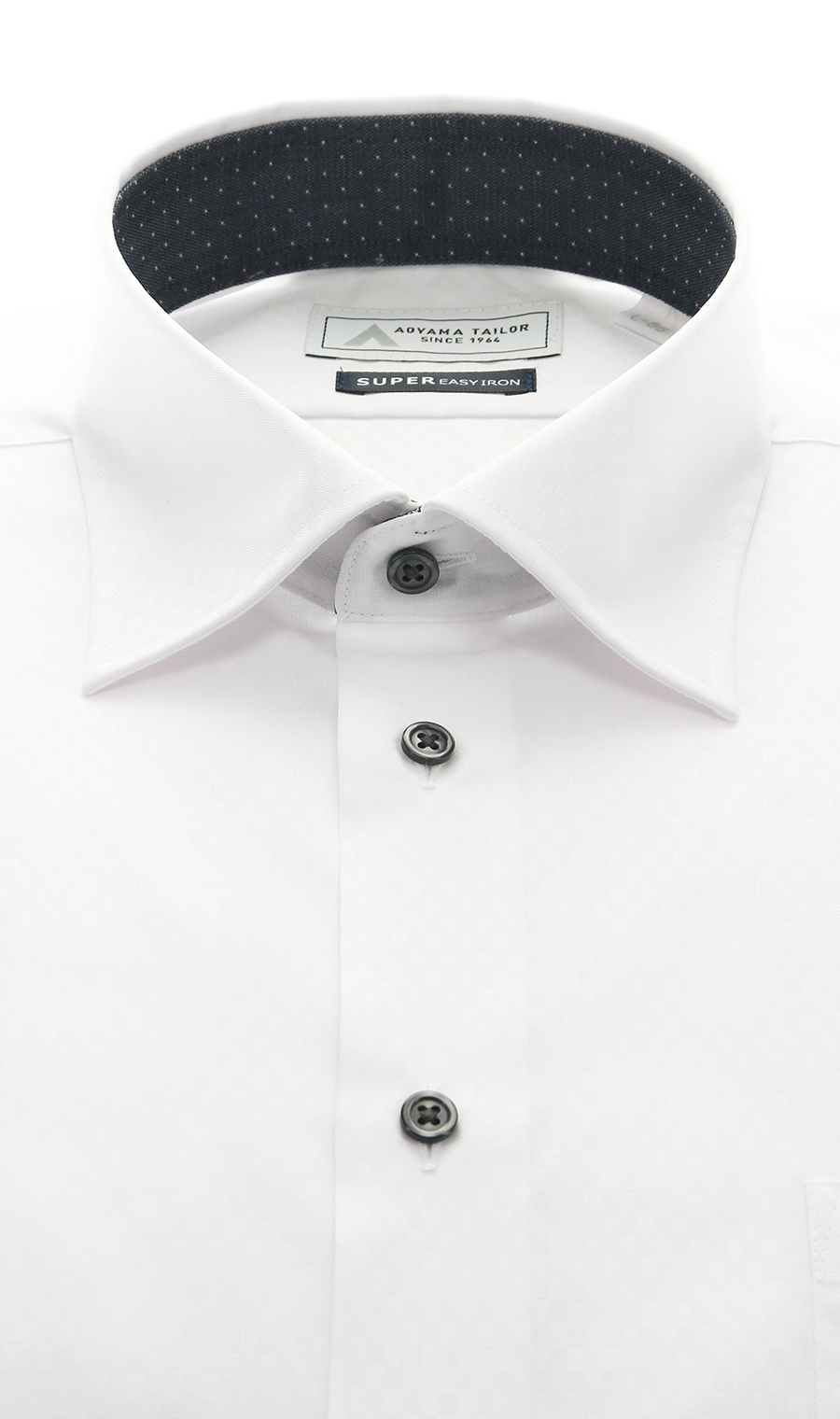 ワイドカラーワイシャツ【OEKO-TEX】 ホワイト 首周り:37cm,裄丈:78cm