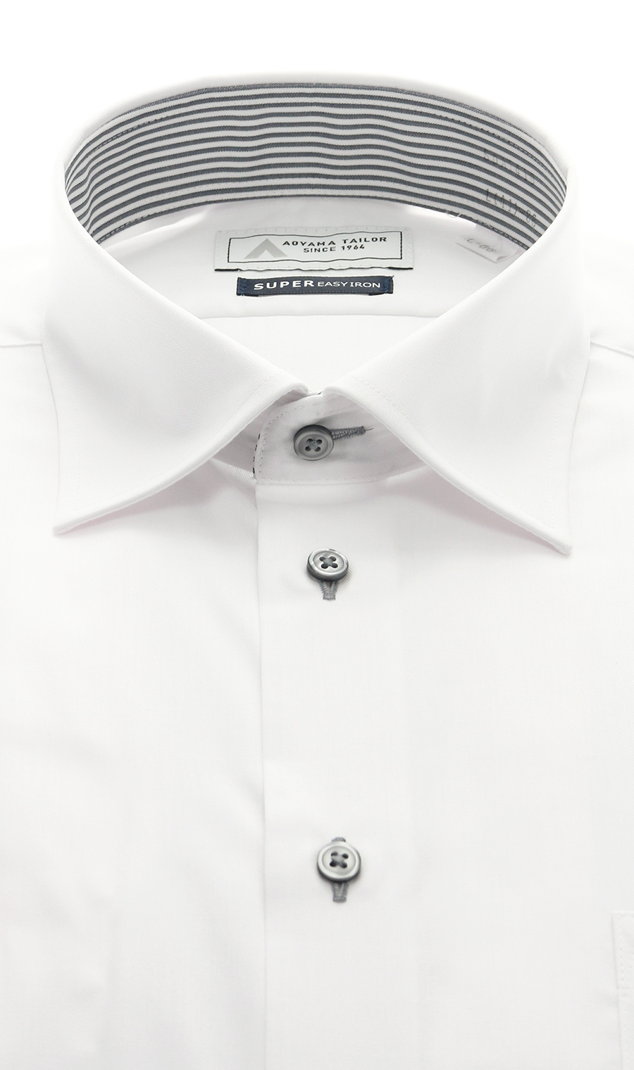 ワイドカラーワイシャツ【OEKO-TEX】 ホワイト 首周り:37cm,裄丈:78cm