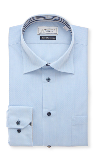 Wide collar dress shirt [OEKO-TEX]