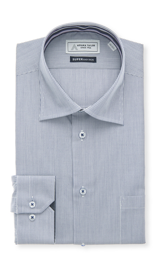 Wide collar dress shirt [OEKO-TEX]