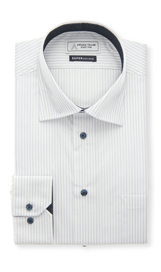 Wide collar dress shirt [OEKO-TEX]