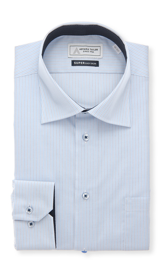 Wide collar dress shirt [OEKO-TEX]