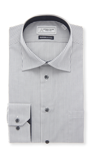 Wide collar dress shirt [OEKO-TEX]