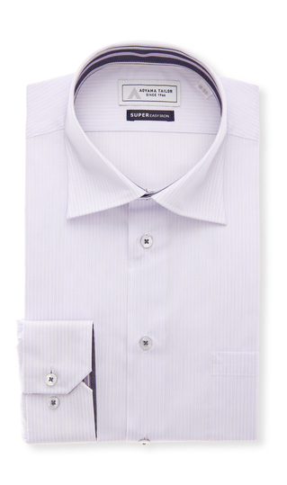 Wide collar dress shirt [OEKO-TEX]