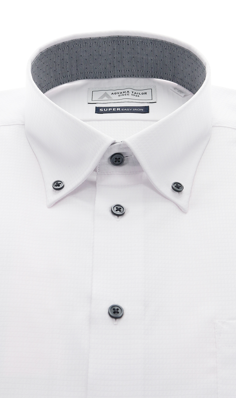 ボタンダウンワイシャツ【OEKO-TEX】 ホワイト 首周り:37cm,裄丈:78cm