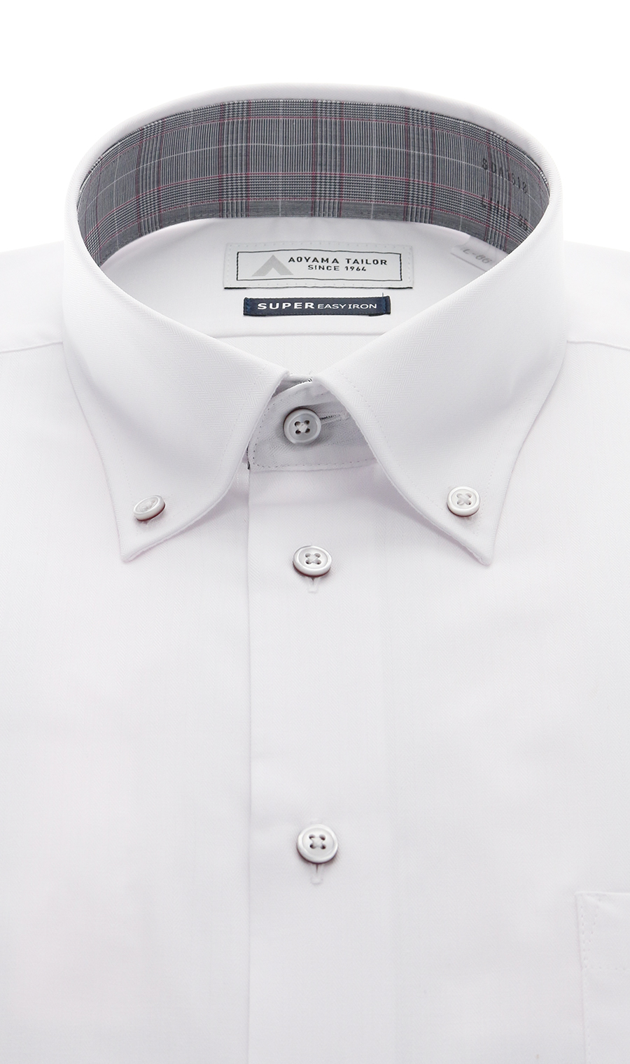 ボタンダウンワイシャツ【OEKO-TEX】 ホワイト 首周り:37cm,裄丈:78cm