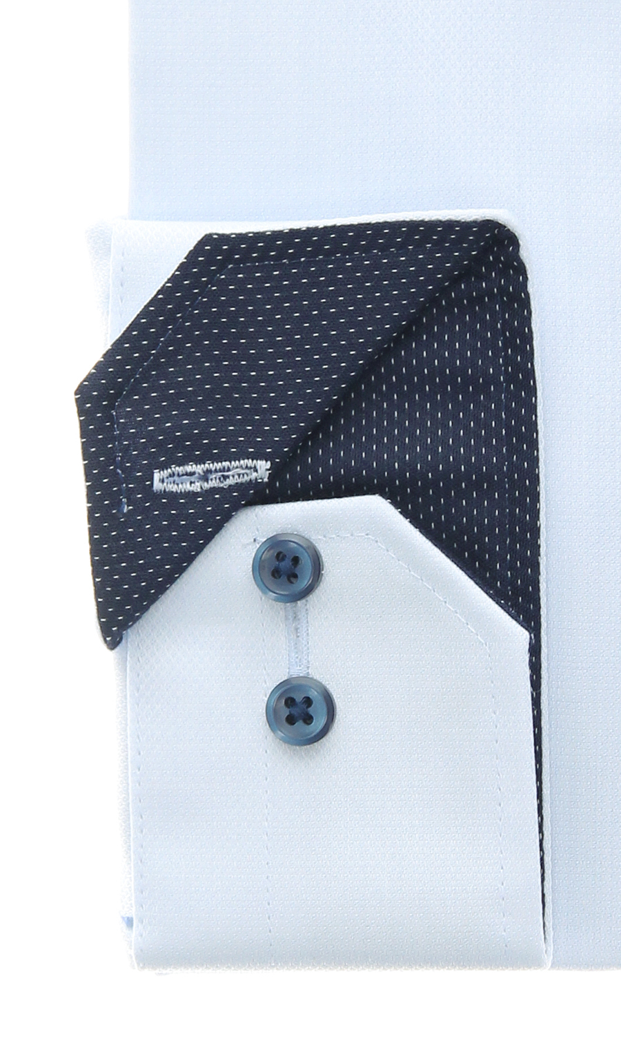 ボタンダウンワイシャツ【OEKO-TEX】 ブルー 首周り:37cm,裄丈:78cm