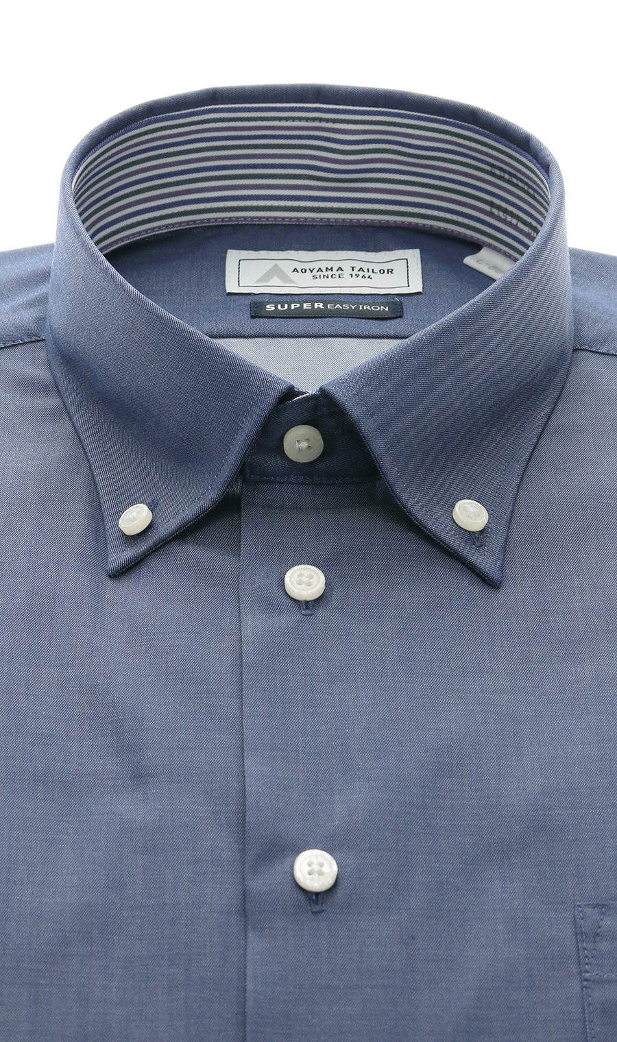 ボタンダウンワイシャツ【OEKO-TEX】 ネイビー 首周り:37cm,裄丈:78cm