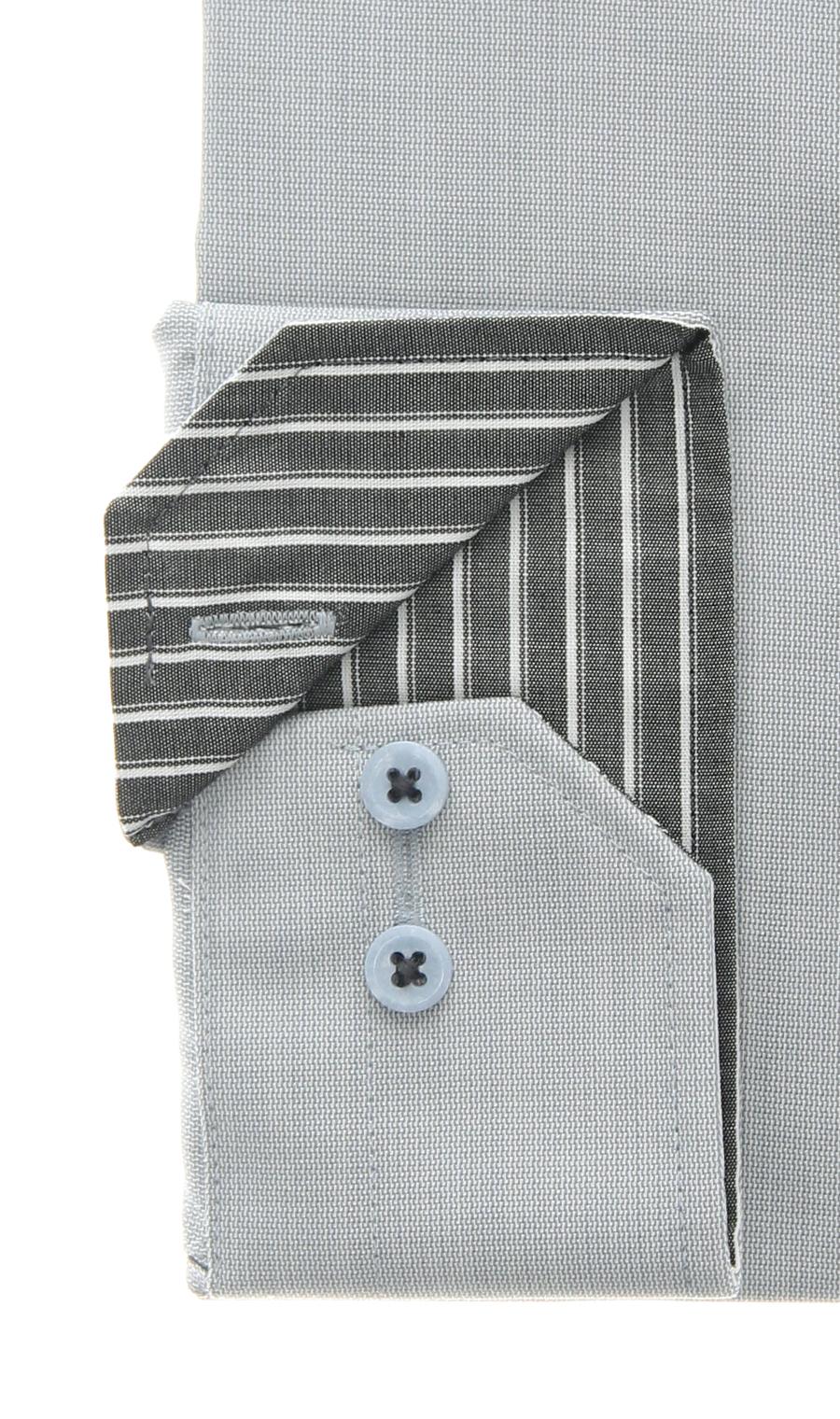 ボタンダウンワイシャツ【OEKO-TEX】 グレー 首周り:37cm,裄丈:78cm