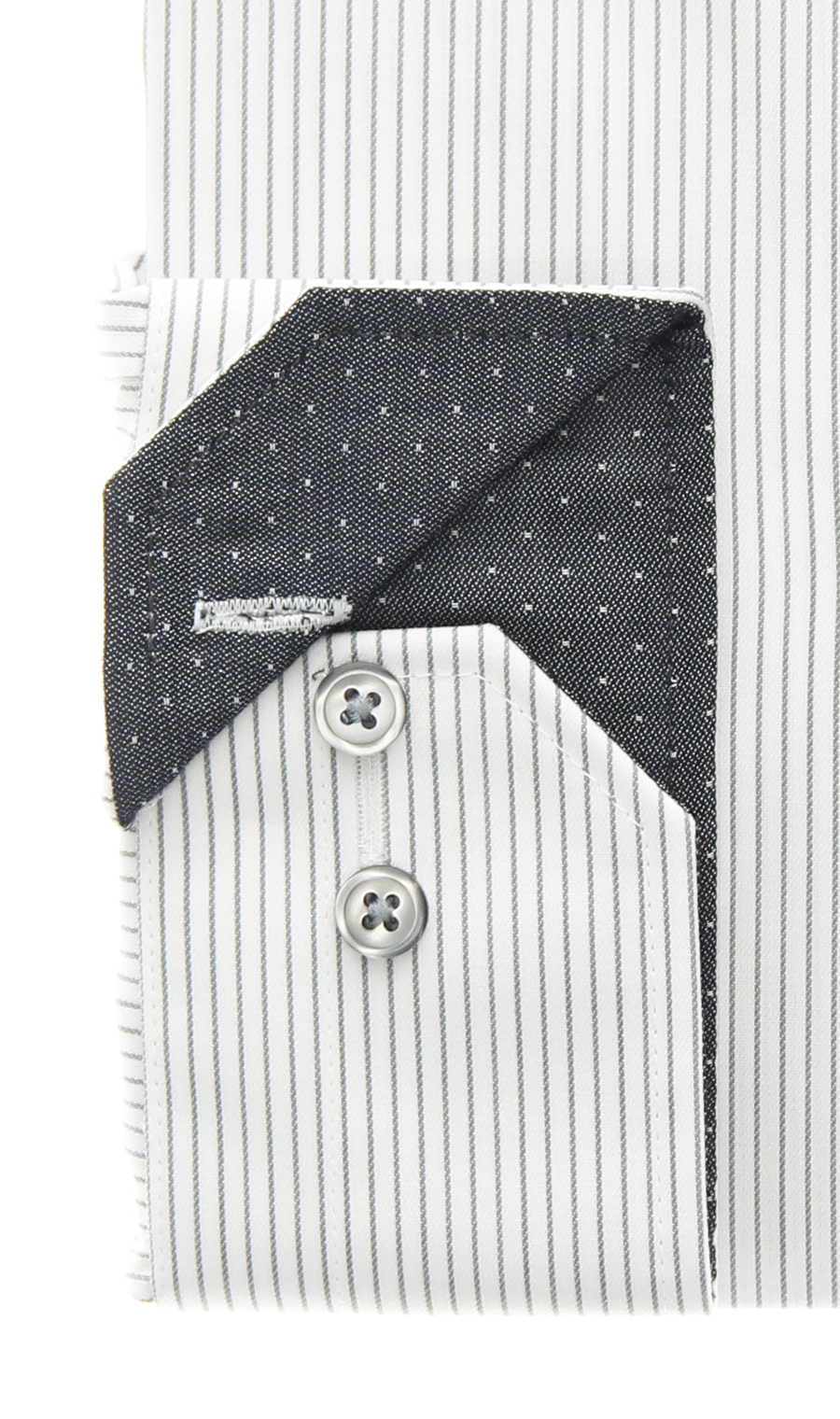 ボタンダウンワイシャツ【OEKO-TEX】 グレー 首周り:37cm,裄丈:78cm