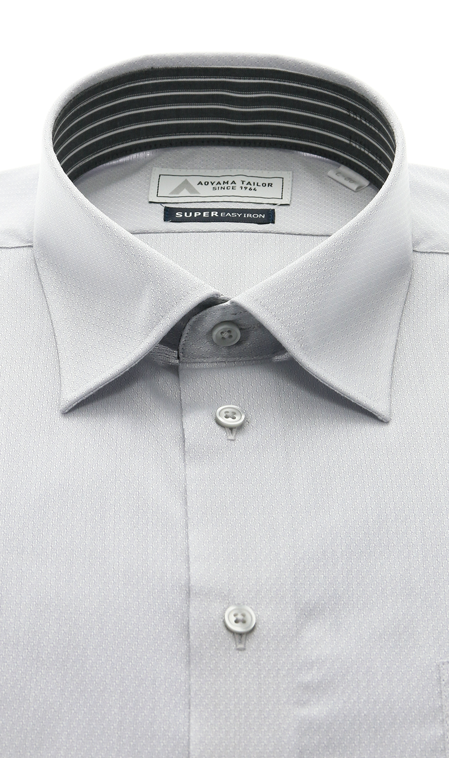 レギュラーカラーワイシャツ【OEKO-TEX】 ライトグレー 首周り:37cm,裄丈:78cm