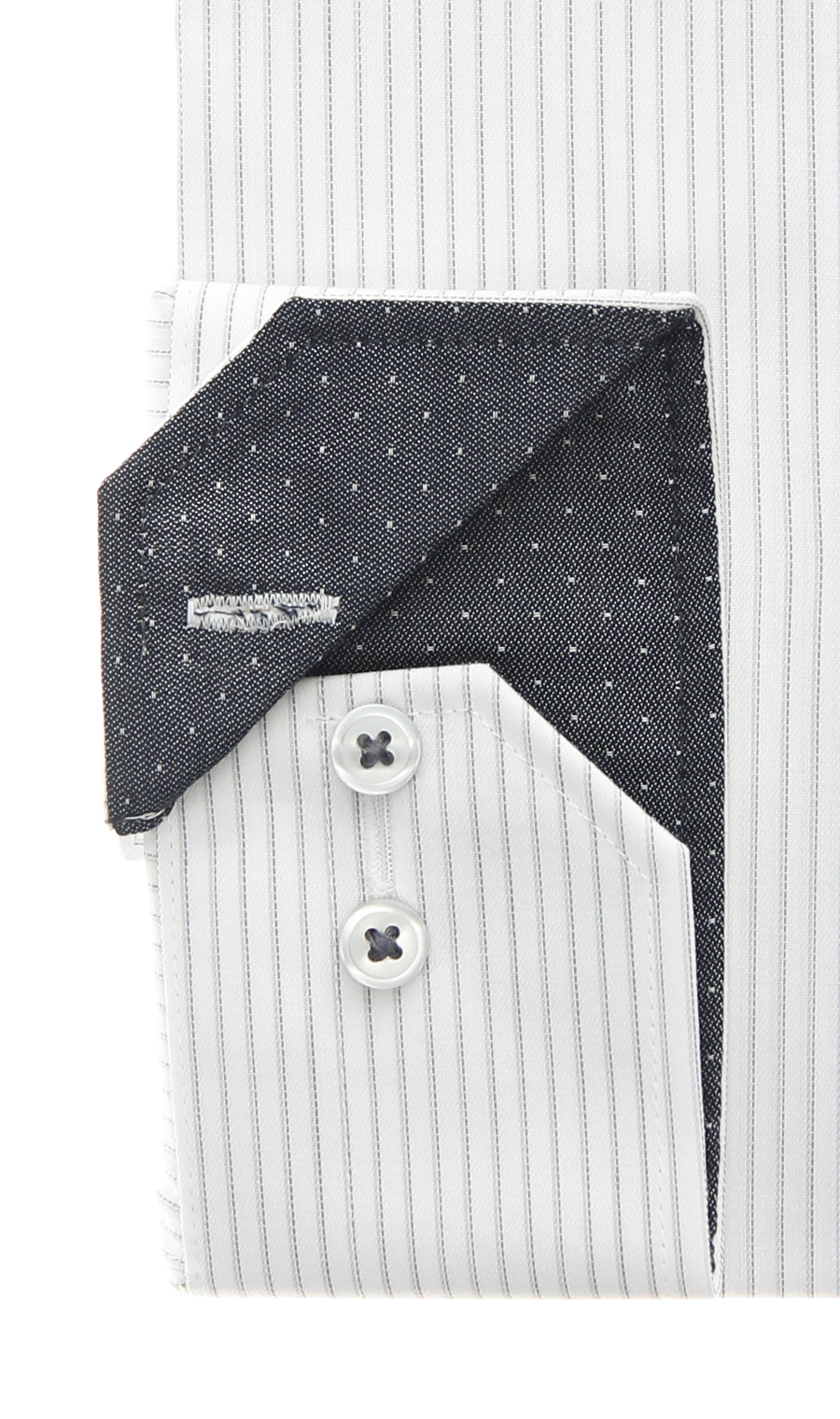 レギュラーカラーワイシャツ【OEKO-TEX】 グレー 首周り:37cm,裄丈:78cm