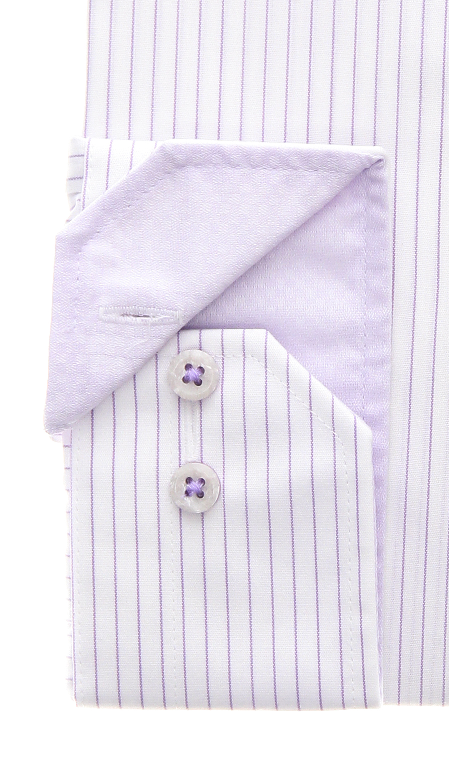 ボタンダウンワイシャツ【NON IRON】【OEKO-TEX】 パープル 首周り:37cm,裄丈:78cm