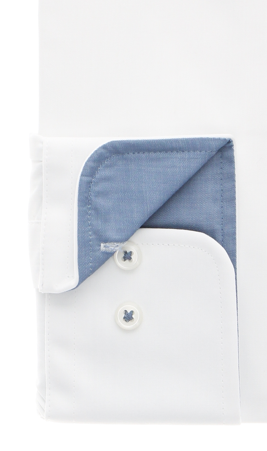 ボタンダウンスタイリッシュワイシャツ《NON IRONTECH》《HAND IRON》《白無地》 ホワイト 首周り:37cm,裄丈:82cm