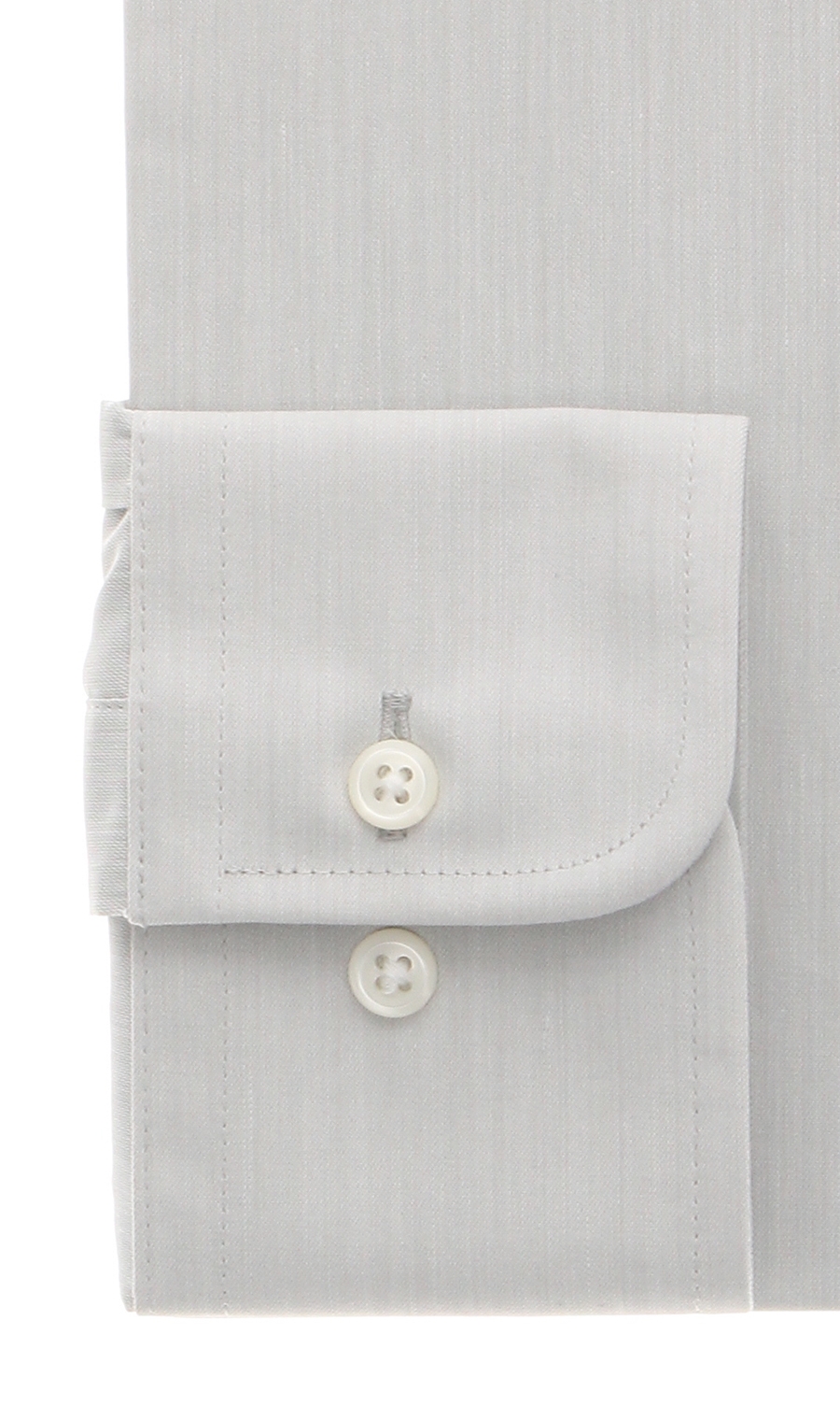 ワイドカラースタイリッシュワイシャツ《NON IRONTECH》《HAND IRON》 グレー 首周り:37cm,裄丈:88cm