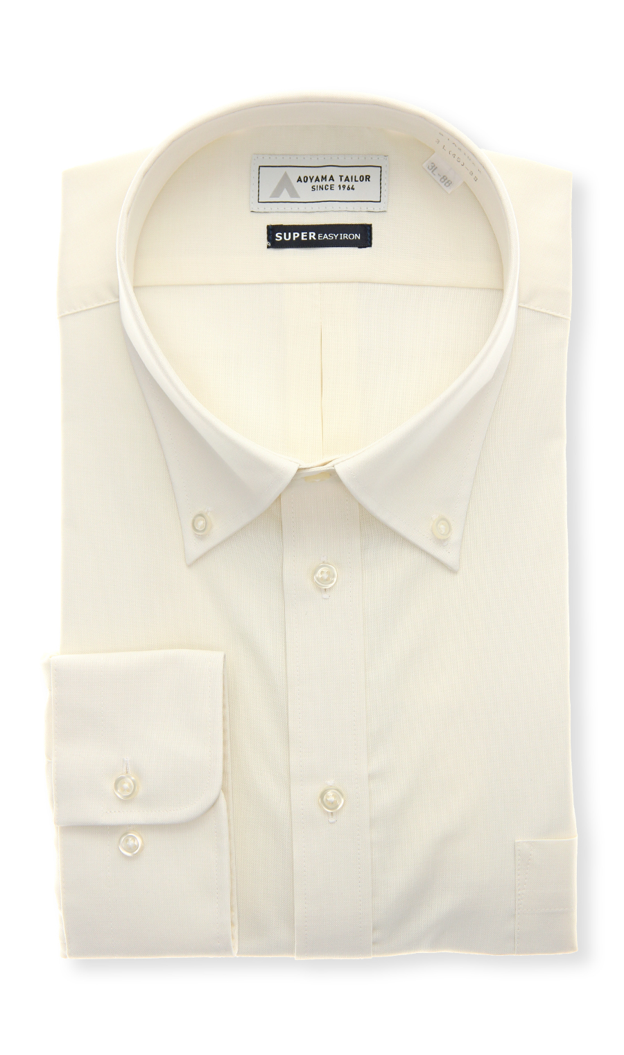 ボタンダウンワイシャツ【キング＆トール】【OEKO-TEX】 イエロー 首周り:47cm,裄丈:84cm