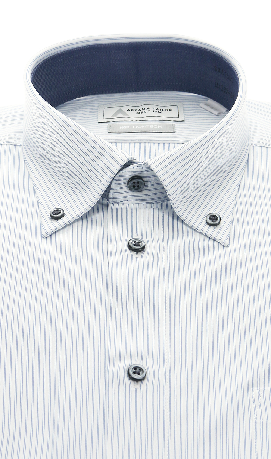 ボタンダウンワイシャツ【キング＆トール】【NON IRONTECH】【＃すごシャツ】 ブルー 首周り:45cm,裄丈:84cm