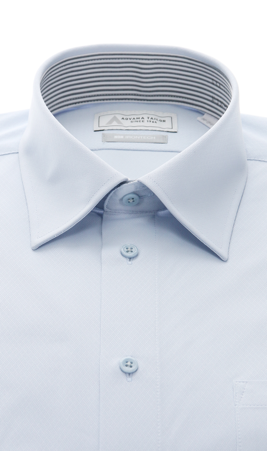 レギュラーカラーワイシャツ【キング&トール】【NON IRONTECH】【#すごシャツ】 ブルー 首周り:45cm,裄丈:84cm