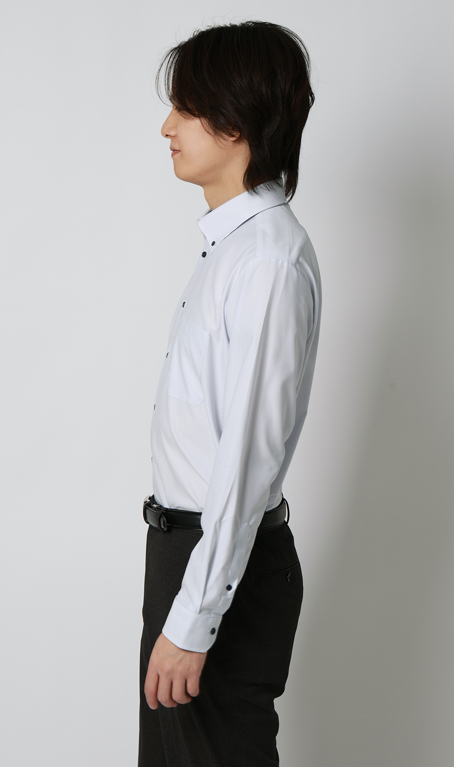 ボタンダウンワイシャツ【NON IRONTECH】【＃すごシャツ】 ブルー 首周り:37cm,裄丈:78cm