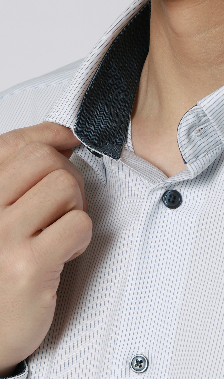 ボタンダウンワイシャツ【NON IRONTECH】【＃すごシャツ】 ブルー 首周り:37cm,裄丈:78cm