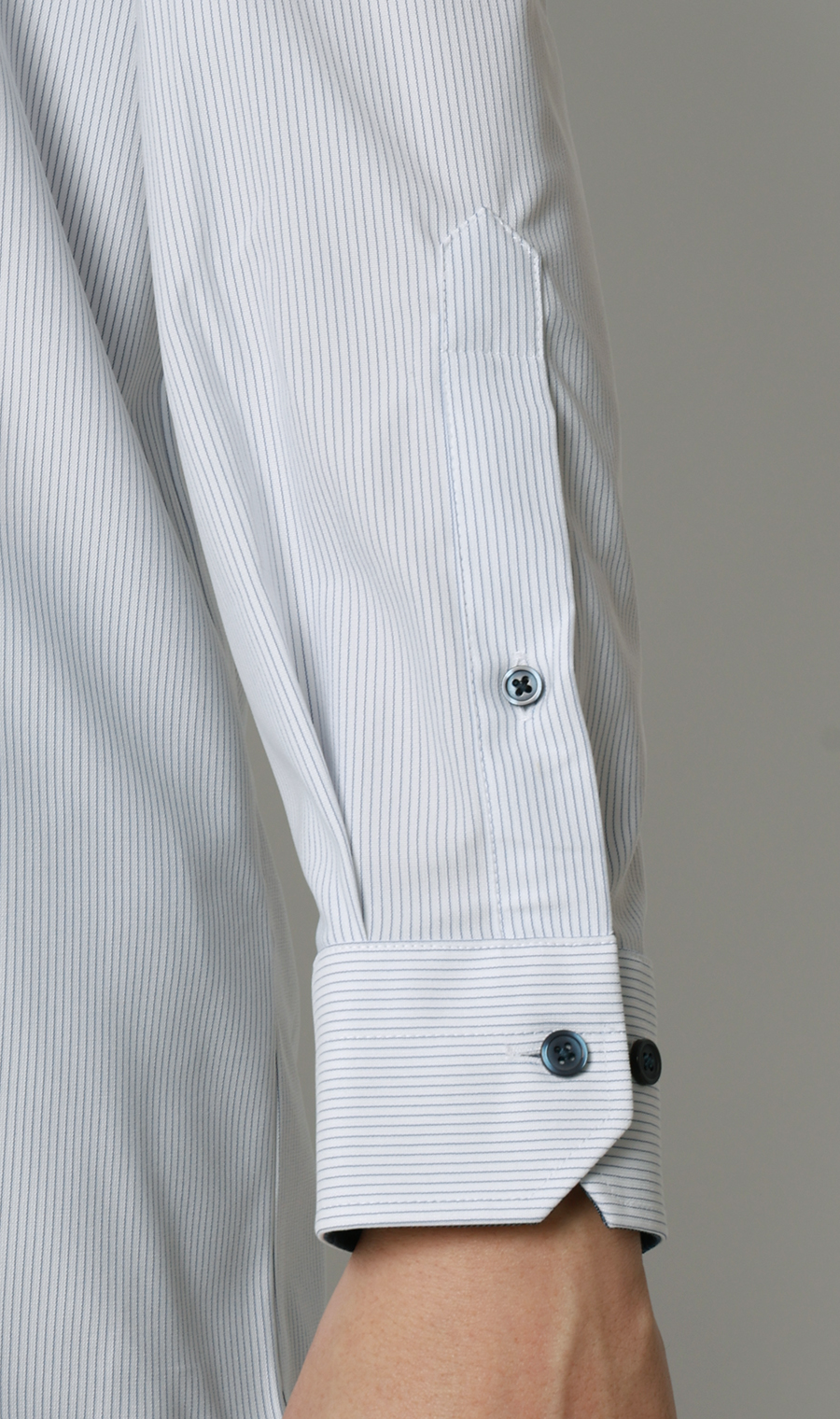 ボタンダウンワイシャツ【NON IRONTECH】【＃すごシャツ】 ブルー 首周り:37cm,裄丈:78cm