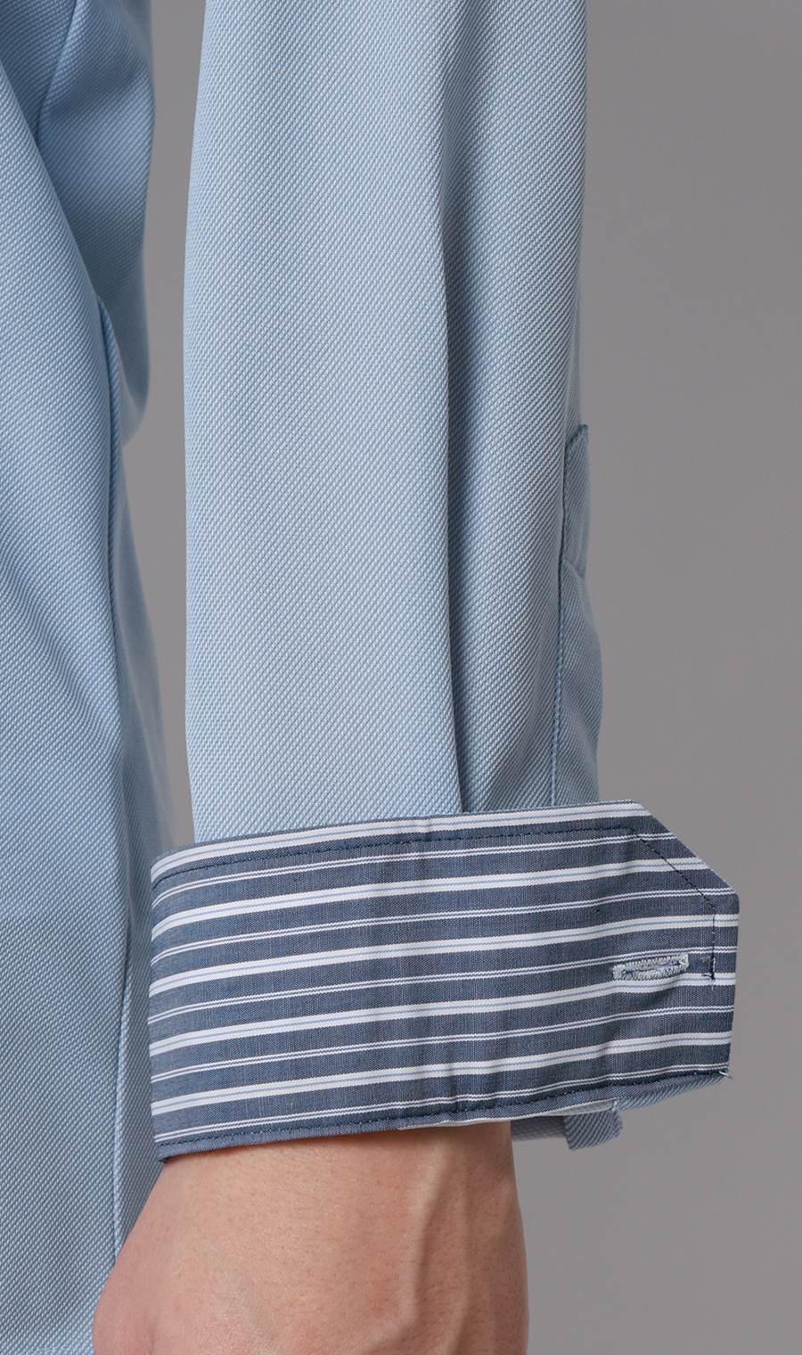 ワイドカラーワイシャツ【NON IRONTECH】【＃すごシャツ】 ブルー 首周り:37cm,裄丈:78cm