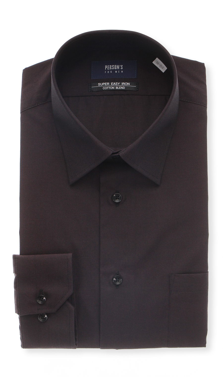 レギュラーカラースタイリッシュワイシャツ【セレモニー】 ワイン系 首周り:00,裄丈:72cm