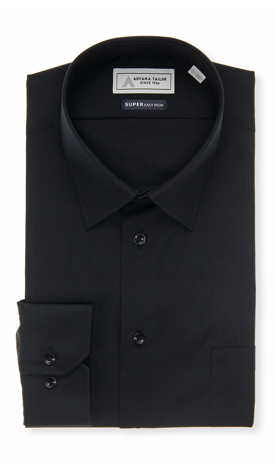 レギュラーカラーワイシャツ【セレモニー】 ブラック 首周り:37cm,裄丈:82cm