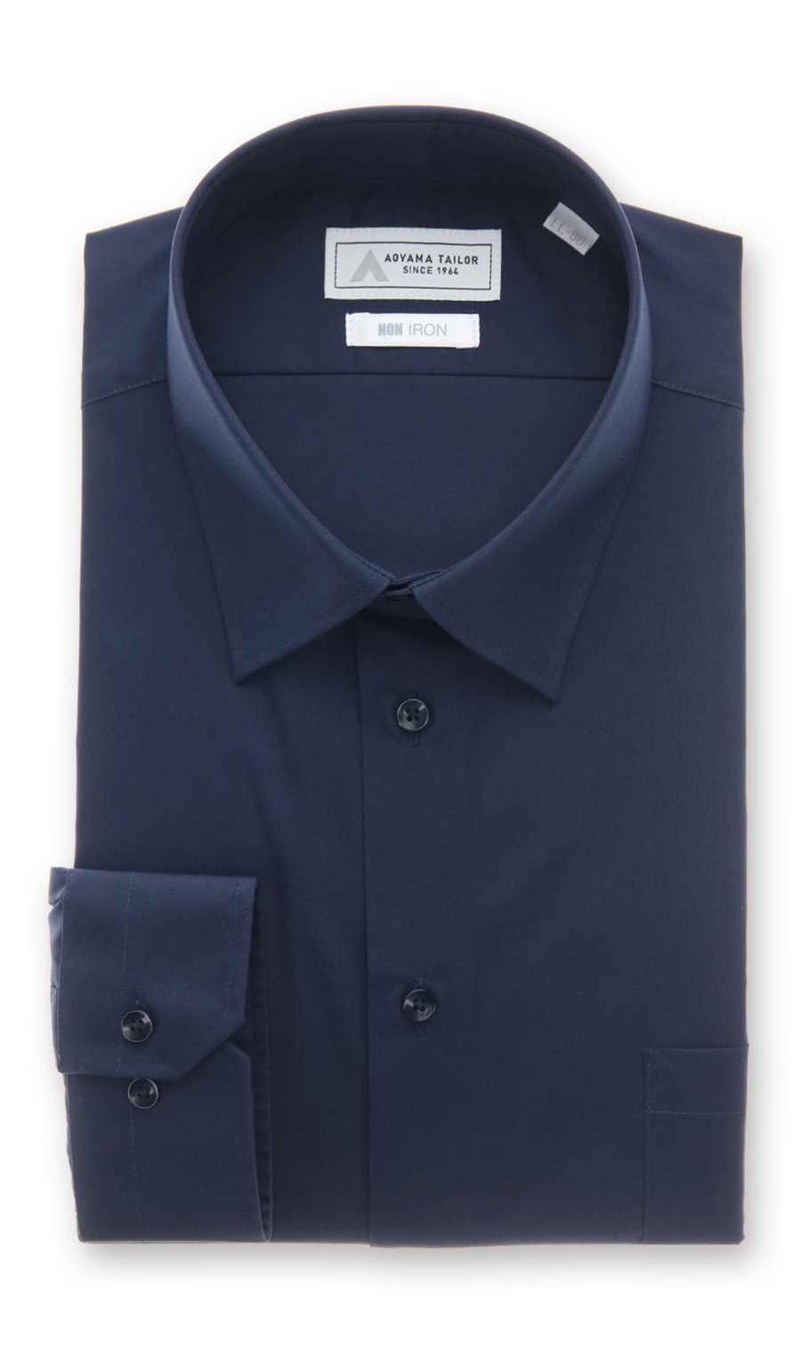 レギュラーカラーワイシャツ【セレモニー】【NON IRON】【OEKO-TEX】 ネイビー 首周り:39cm,裄丈:84cm