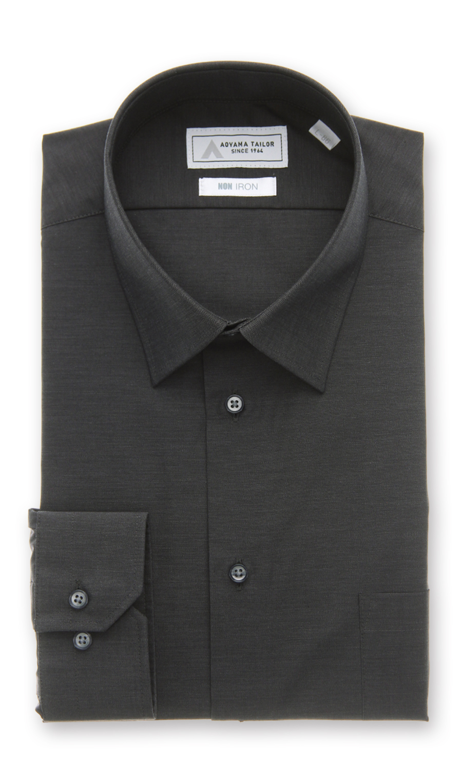 レギュラーカラーワイシャツ【セレモニー】【NON IRON】【OEKO-TEX】 チャコール 首周り:41cm,裄丈:86cm