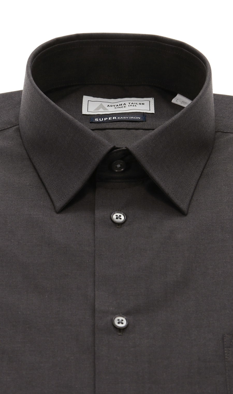 レギュラーカラーワイシャツ【セレモニー】 グレー 首周り:37cm,裄丈:82cm