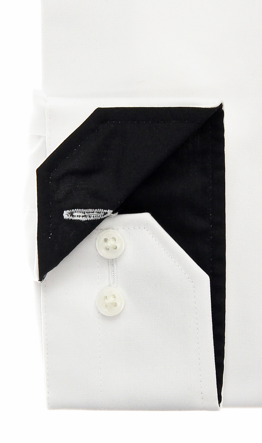 レギュラーカラースタイリッシュワイシャツ ホワイト 首周り:37cm,裄丈:78cm