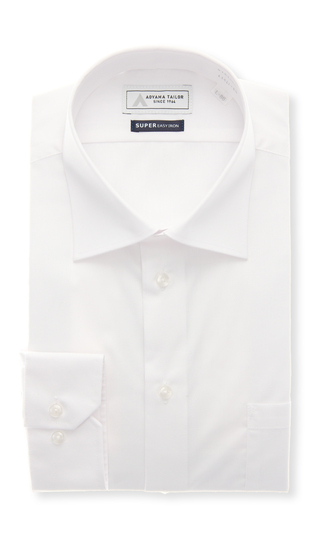 ワイドカラーワイシャツ【白無地】