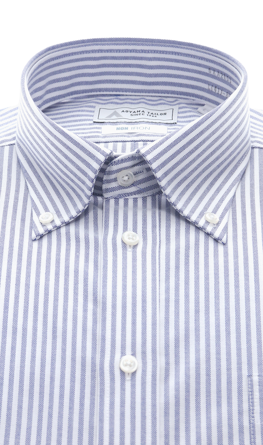 ボタンダウンワイシャツ【NON IRON】【OEKO-TEX】 ブルー 首周り:39cm,裄丈:80cm