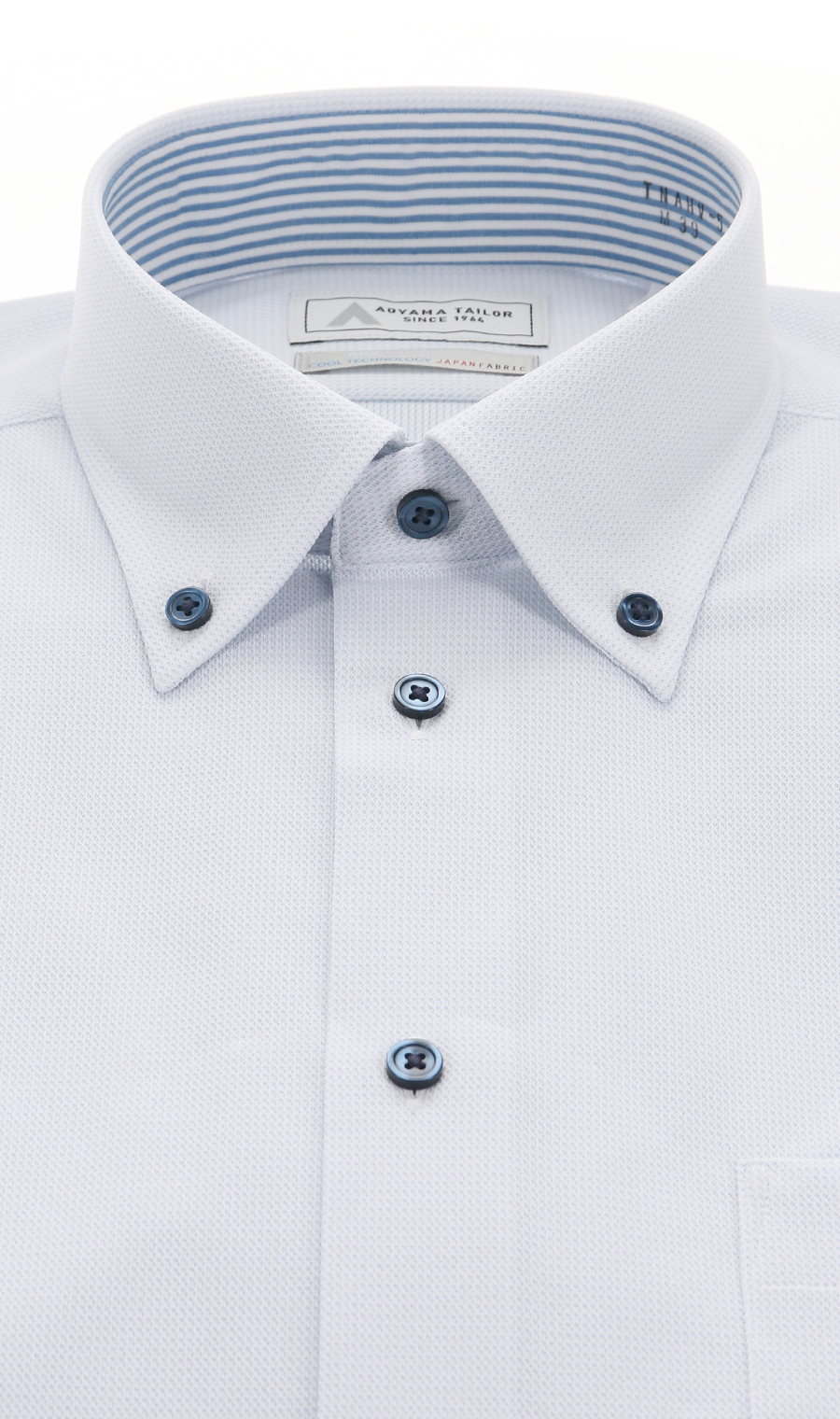 ボタンダウンワイシャツ【半袖】【NON IRONTECH】【＃すごシャツ】 ブルー 首周り:37cm,裄丈:00