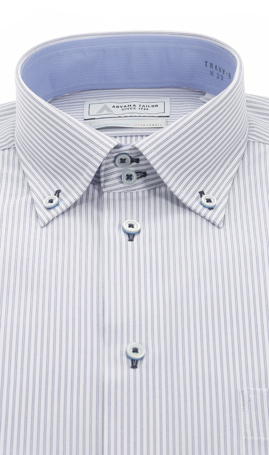 ボタンダウンワイシャツ【半袖】【NON IRONTECH】【＃すごシャツ】 ブルー 首周り:37cm,裄丈:00