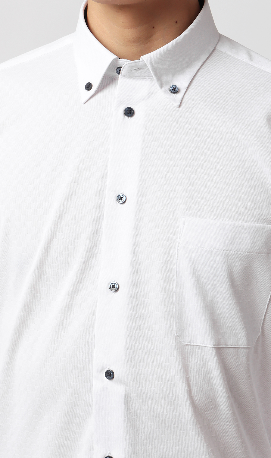 ボタンダウンワイシャツ【NON IRONTECH】【＃すごシャツ】 ホワイト 首周り:37cm,裄丈:78cm