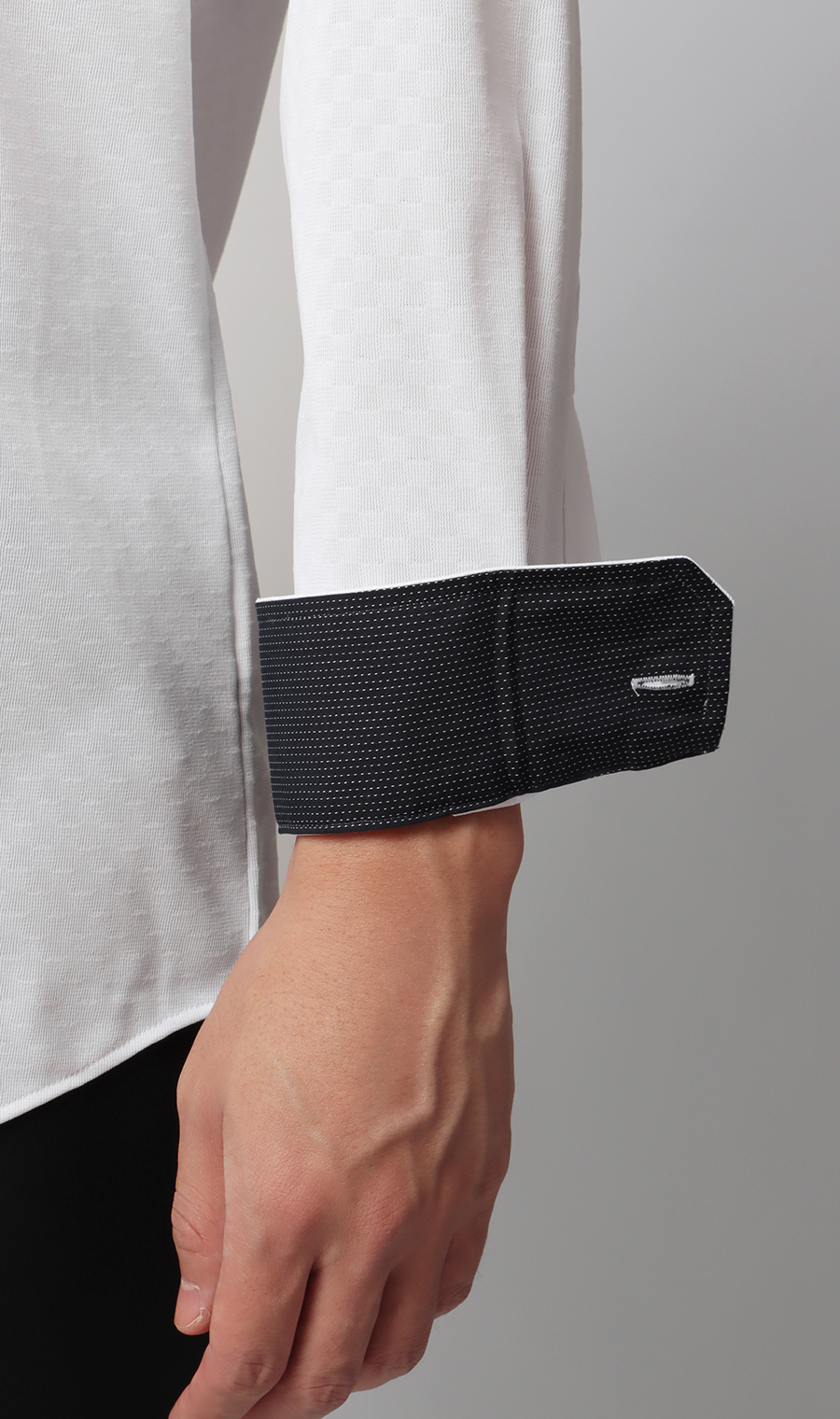 ボタンダウンワイシャツ【NON IRONTECH】【＃すごシャツ】 ホワイト 首周り:37cm,裄丈:78cm