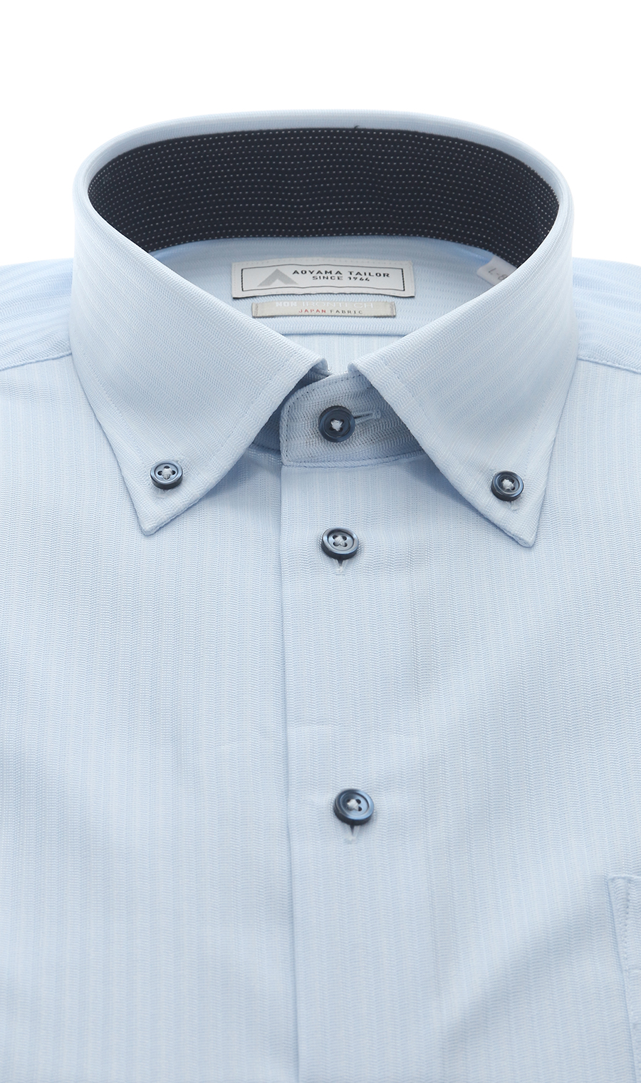 ボタンダウンワイシャツ【NON IRONTECH】【＃すごシャツ】 ブルー 首周り:37cm,裄丈:78cm