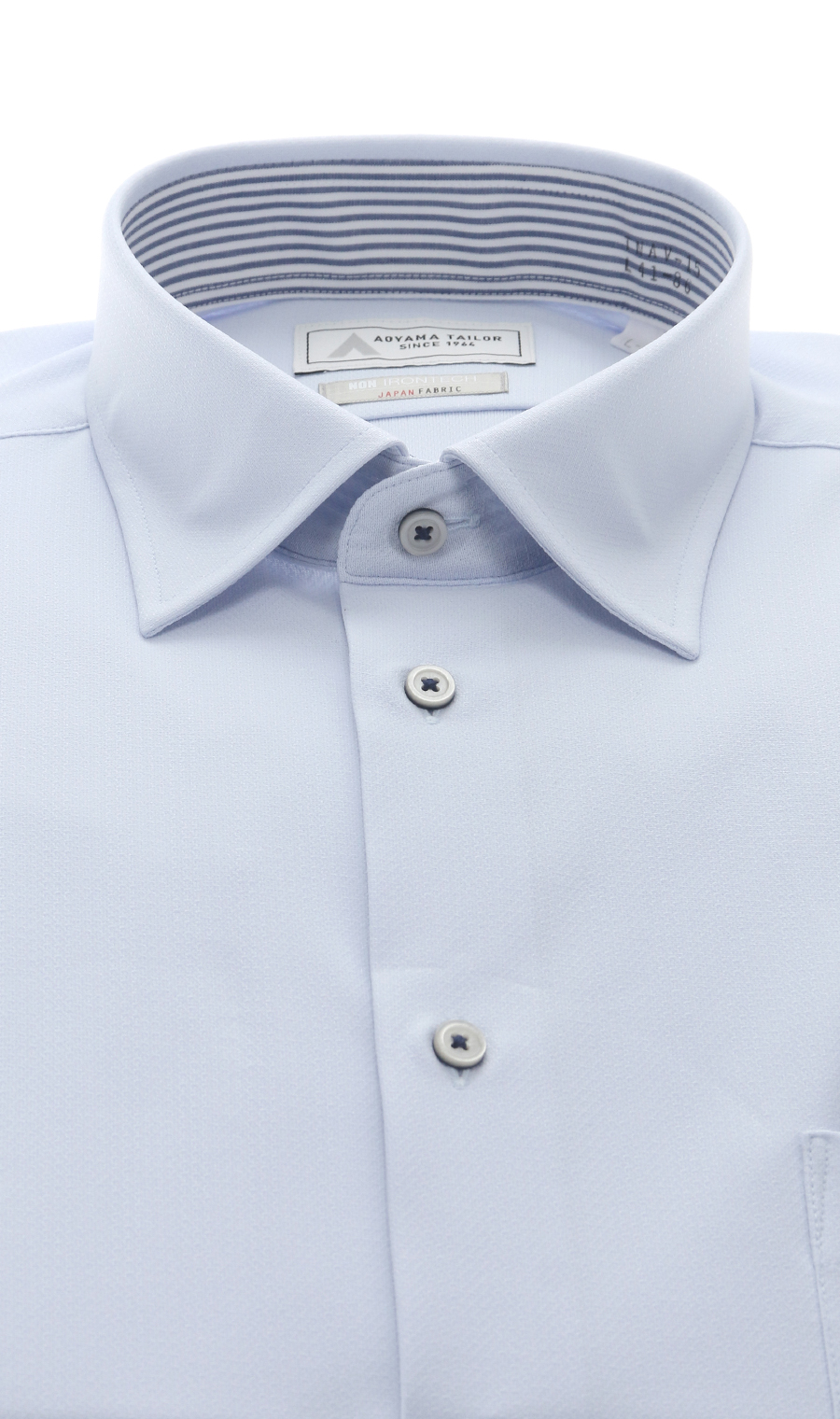 ワイドカラーワイシャツ【NON IRONTECH】【＃すごシャツ】 ブルー 首周り:43cm,裄丈:86cm