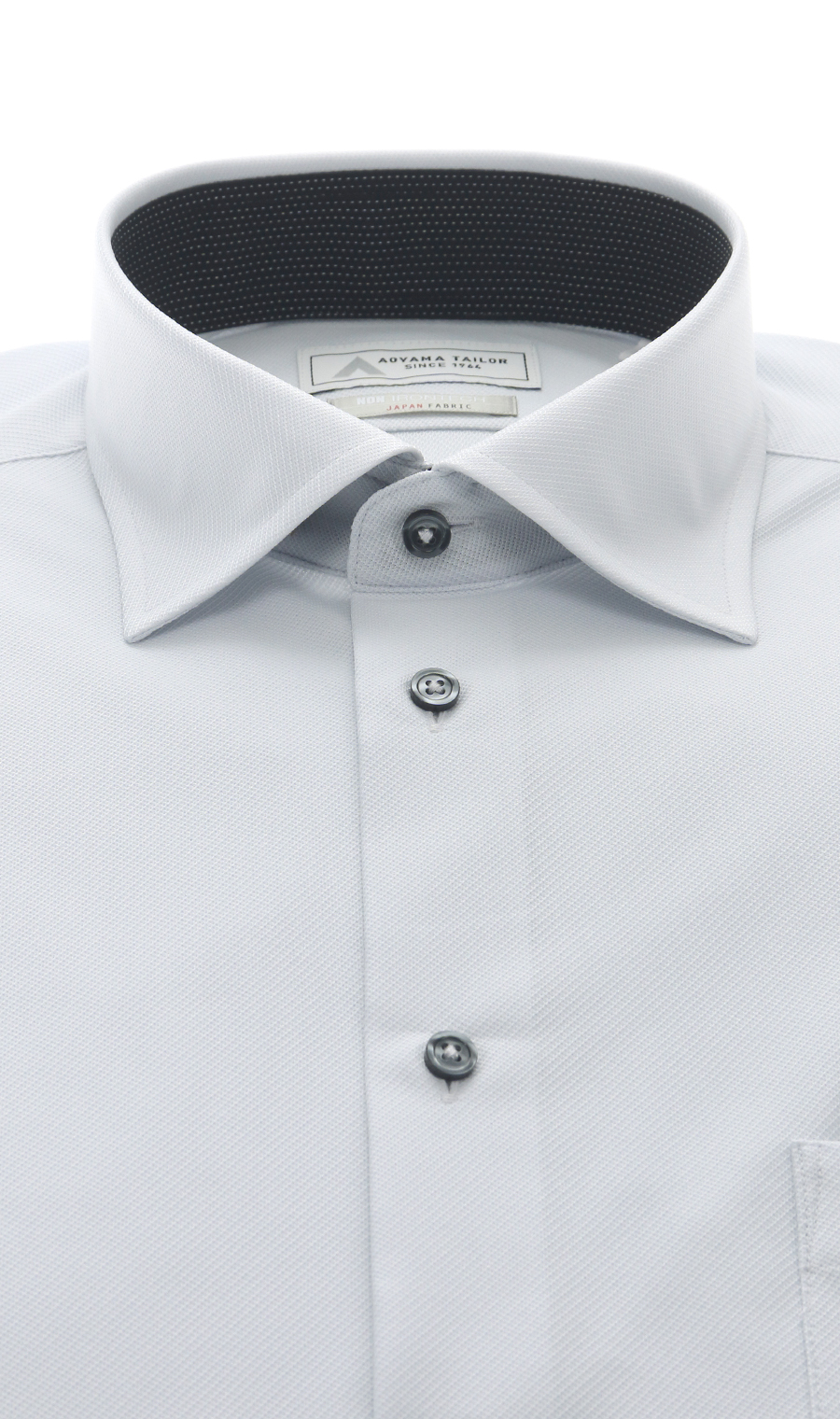 ワイドカラーワイシャツ【NON IRONTECH】【＃すごシャツ】 グレー 首周り:37cm,裄丈:78cm