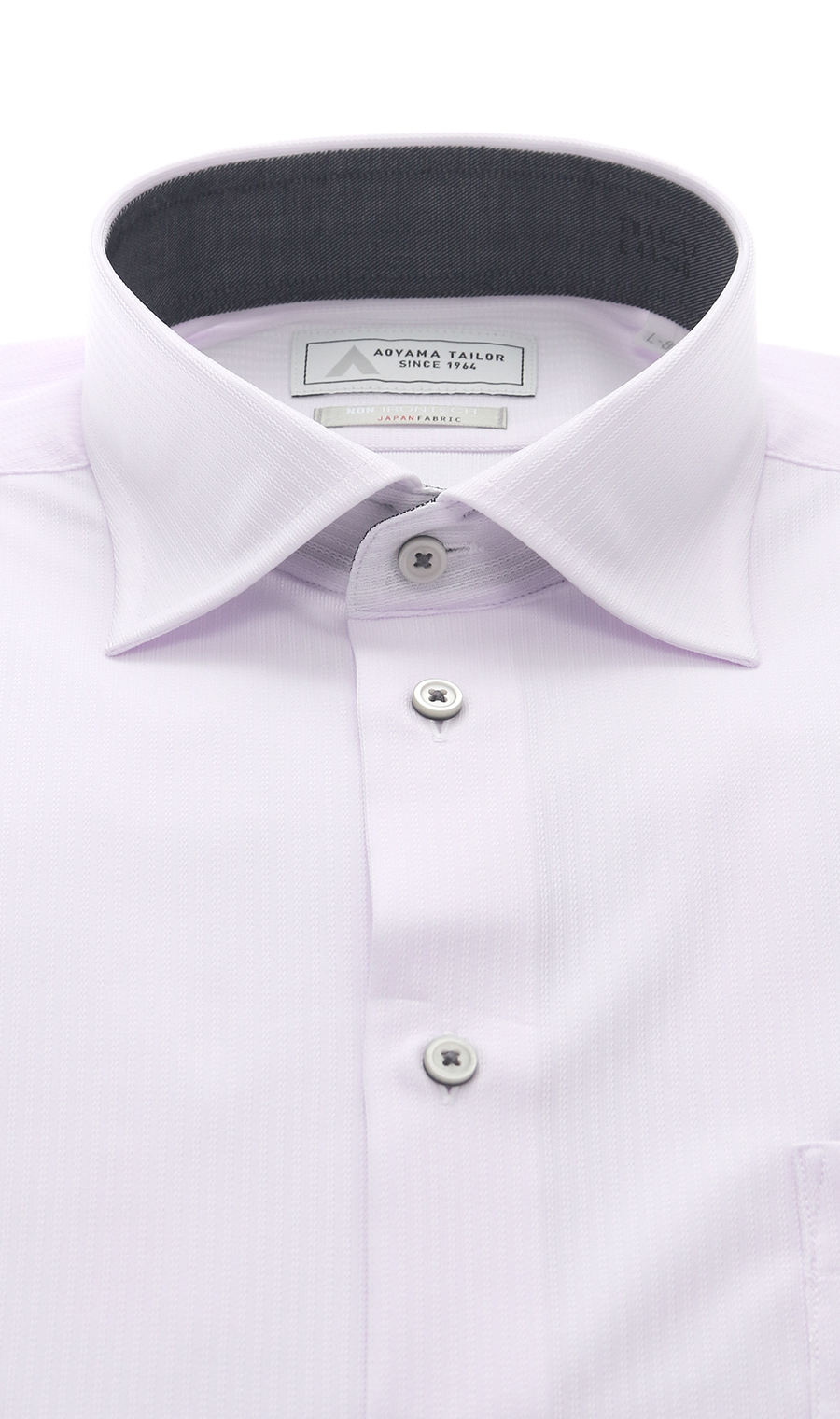 ワイドカラーワイシャツ【NON IRONTECH】【＃すごシャツ】 パープル 首周り:37cm,裄丈:78cm