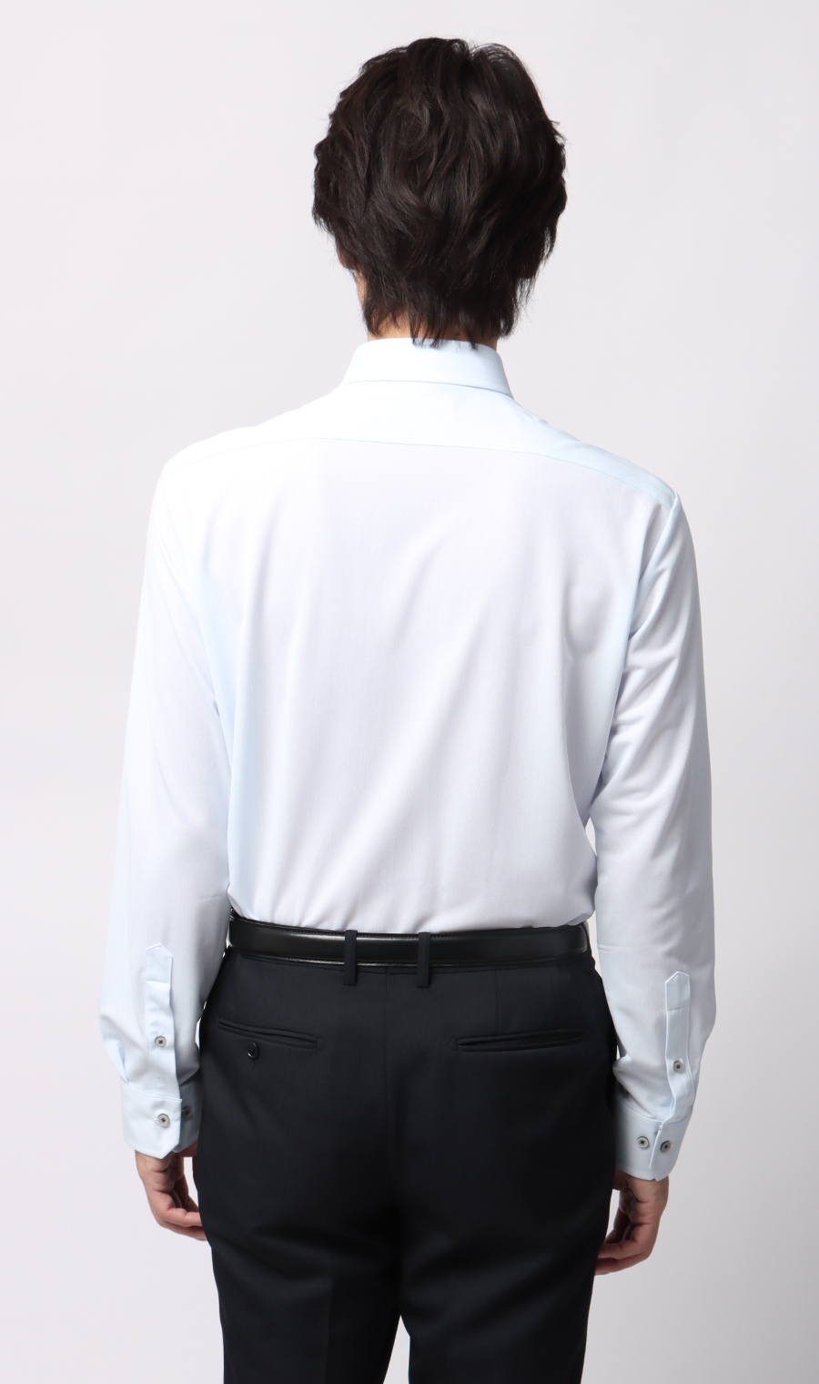 ワイドカラーワイシャツ【NON IRONTECH】【＃すごシャツ】 ブルー 首周り:37cm,裄丈:78cm