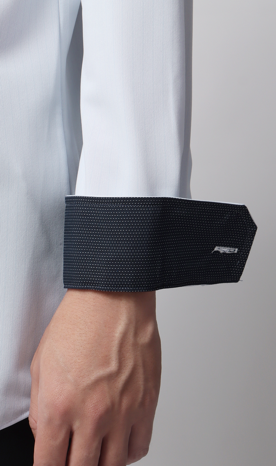 ワイドカラーワイシャツ【NON IRONTECH】【＃すごシャツ】 ブルー 首周り:37cm,裄丈:78cm