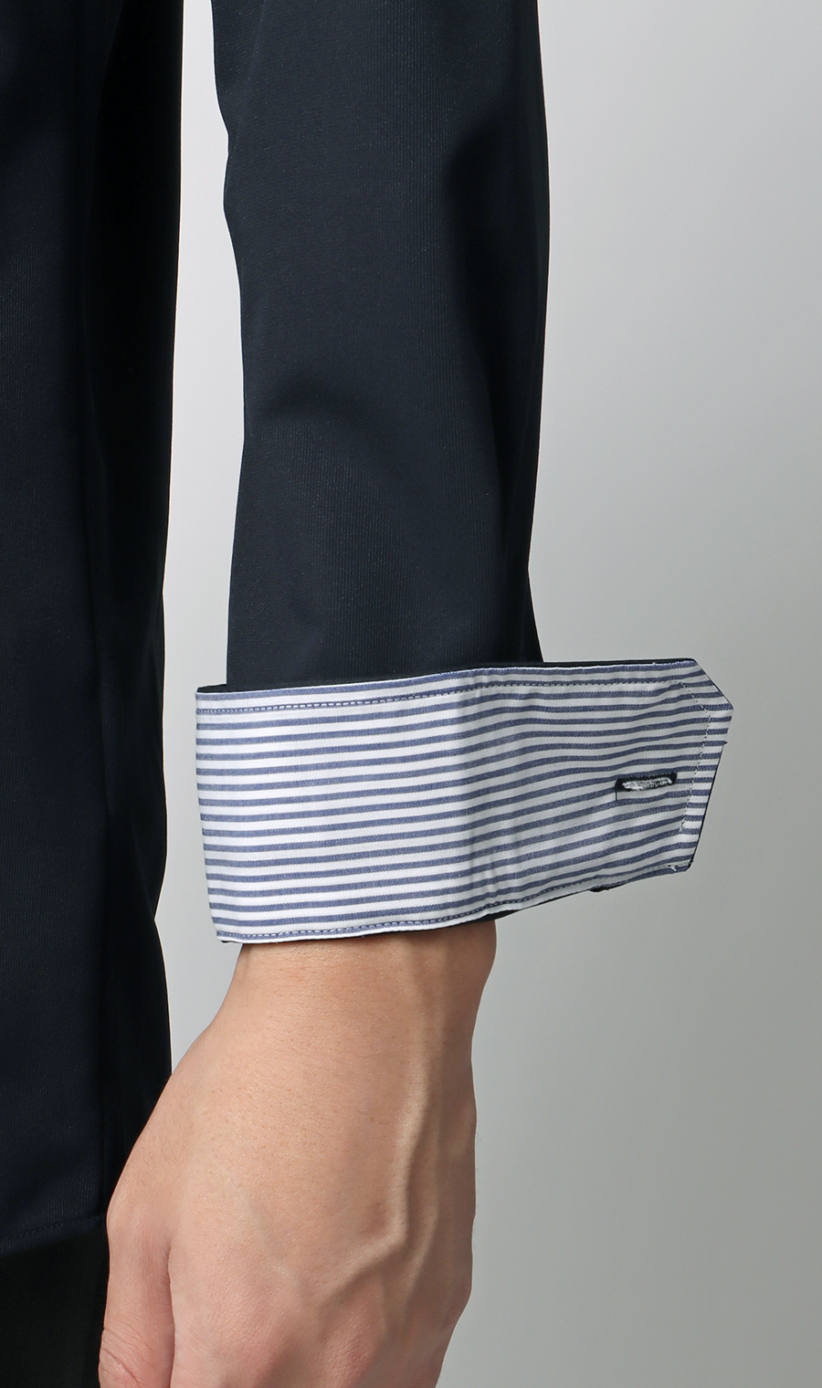 ワイドカラーワイシャツ【NON IRONTECH】【#すごシャツ】 ネイビー 首周り:39cm,裄丈:82cm