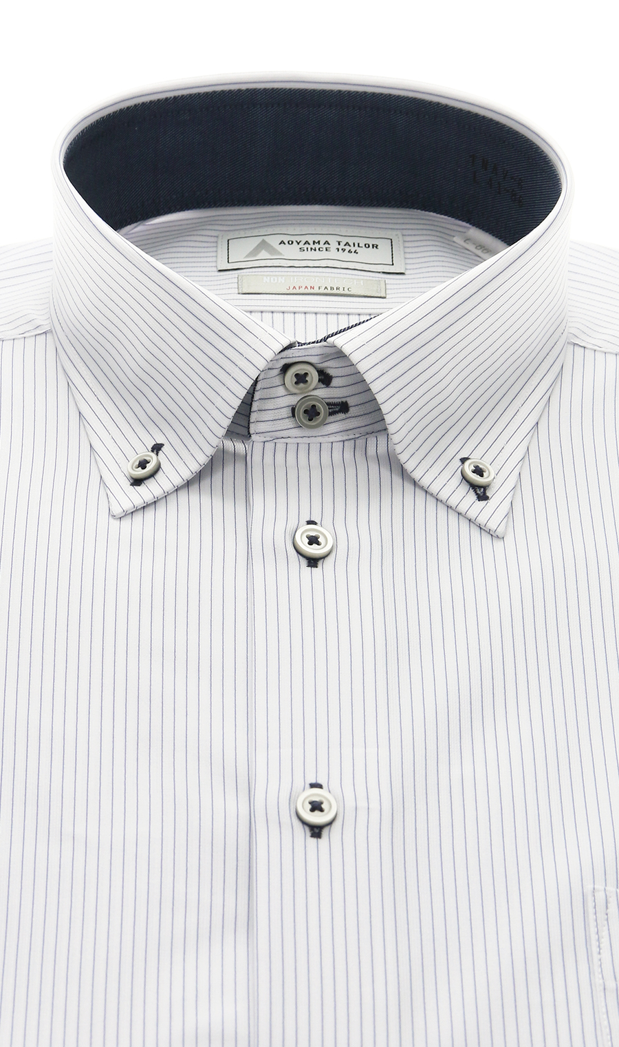 ボタンダウンワイシャツ【NON IRONTECH】【#すごシャツ】 ブルー 首周り:37cm,裄丈:78cm