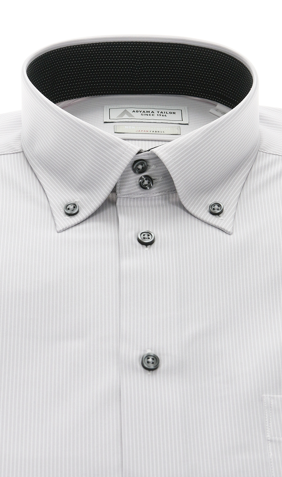 ボタンダウンワイシャツ【NON IRONTECH】【＃すごシャツ】 グレー 首周り:37cm,裄丈:78cm