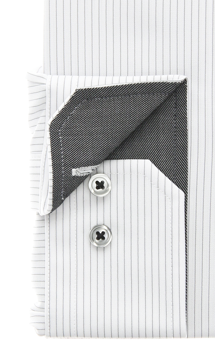 ワイドカラーワイシャツ【NON IRONTECH】【＃すごシャツ】 グレー 首周り:37cm,裄丈:78cm