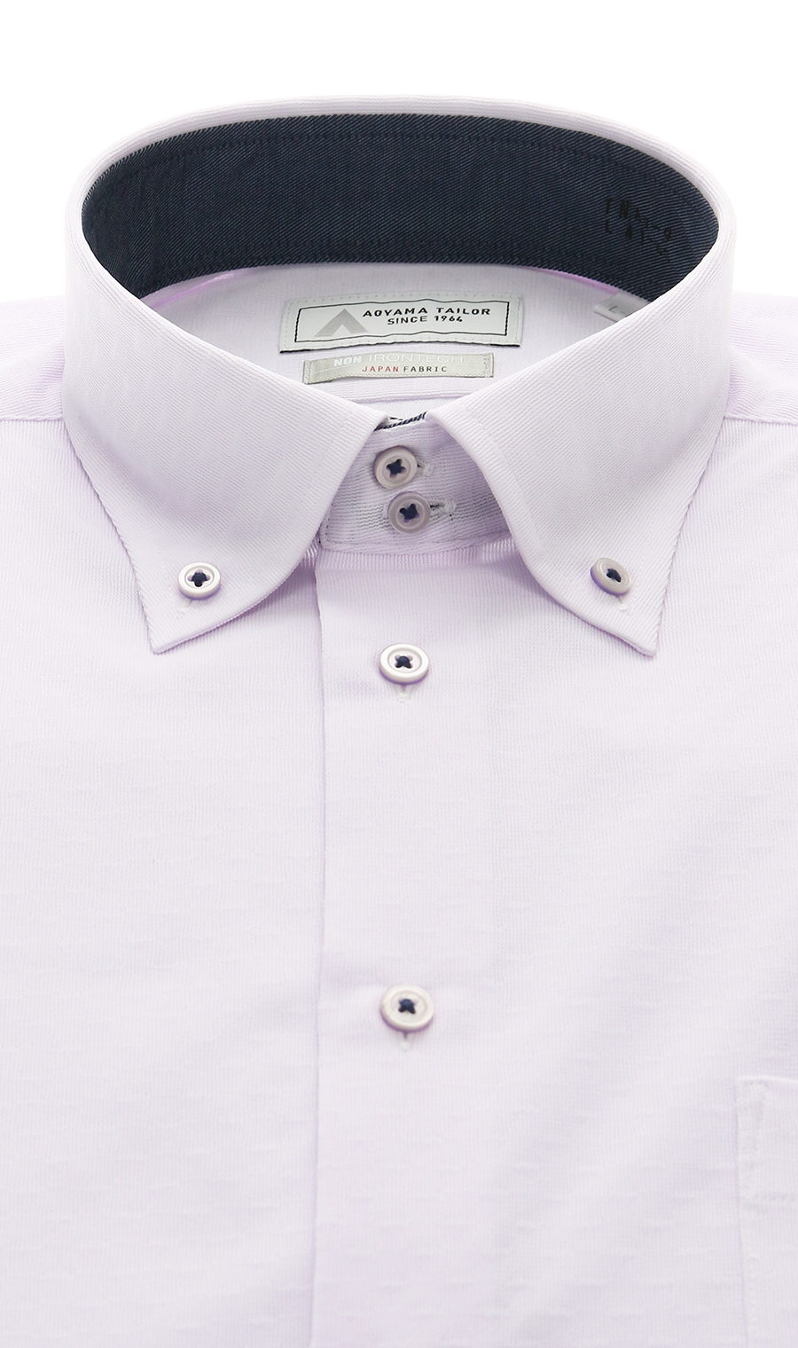 ボタンダウンワイシャツ【NON IRONTECH】【＃すごシャツ】 パープル 首周り:39cm,裄丈:86cm