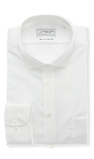 ワイドカラーワイシャツ【NON IRONTECH】【Non iron Cotton 100】
